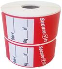 National Checking Secure It Red Permanent Label, 1.5 x 6 inch -- 20 per case