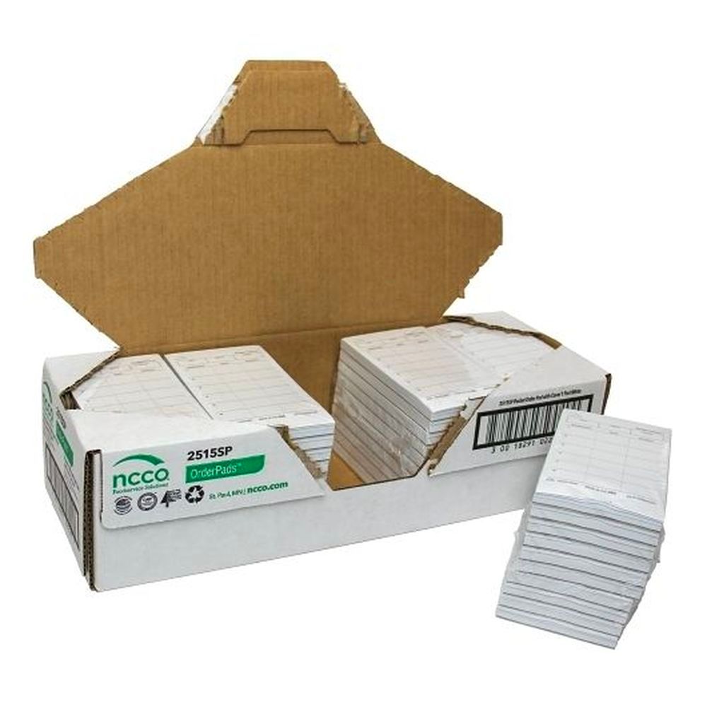 Ncco Pocket 1 Part White 13 Line Shrink Wrapped Order Pad, 100 Count -- 50 Per Case