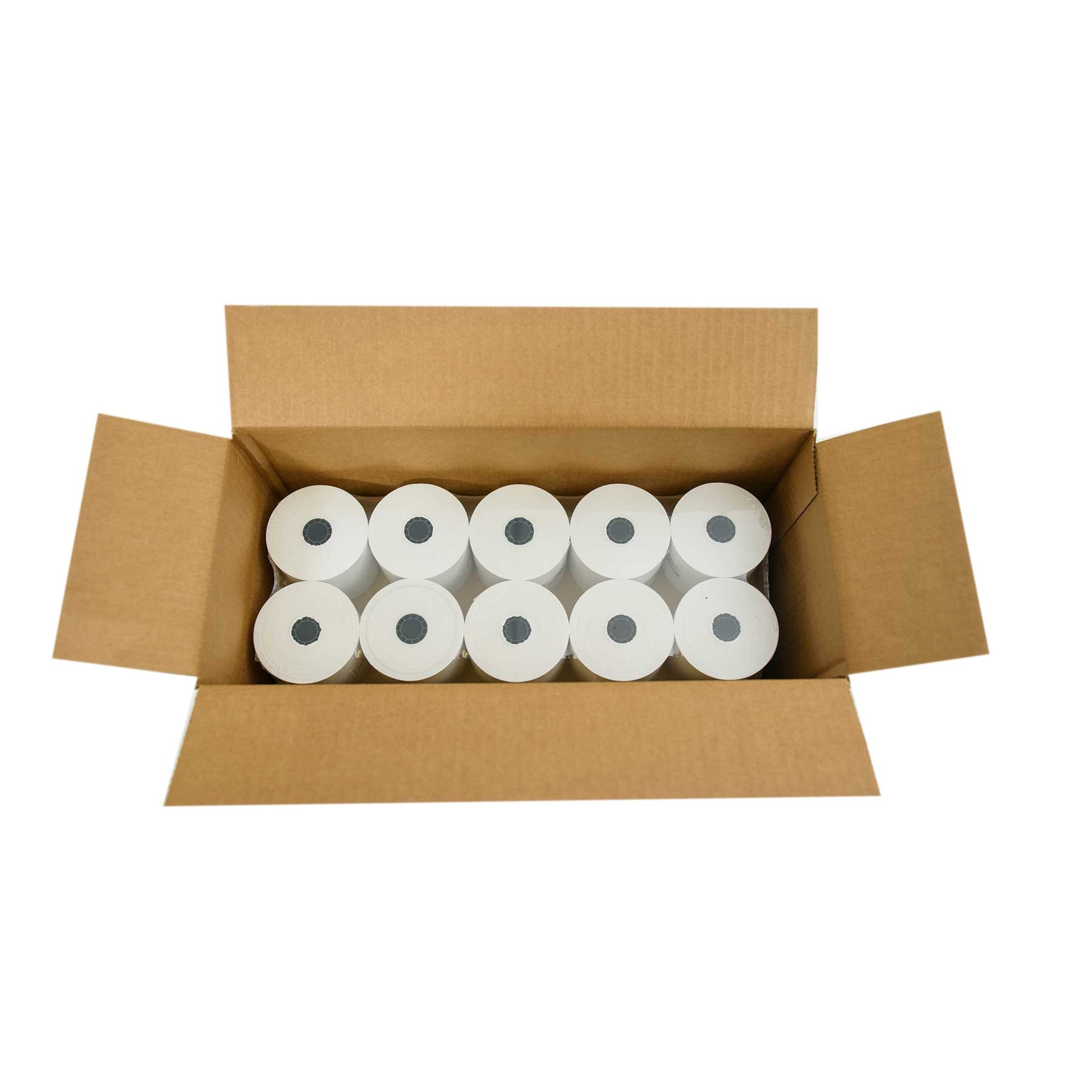 National Checking Company White/Canary Carbonless 2 Ply Register Roll Tape, 2.25 inch -- 40 per case.