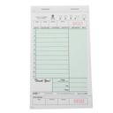 National Checking Company Carbonless Guest Check Board - 2 Part Green, 11 Line, 4.20 x 7.25 inch -- 2000 per case.