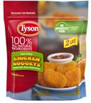 Tyson Fully Cooked Breaded Nugget Shaped Chicken Patty, 2 Pound -- 12 per case
