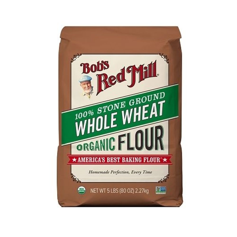 Bobs Red Mill Organic Ground Whole Wheat Flour, 5 Pound - 8 per case