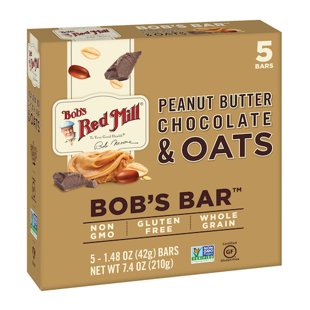 Bobs Red Mill Peanut Butter Chocolate and Oats Bar, 1.48 Ounce -- 30 per case