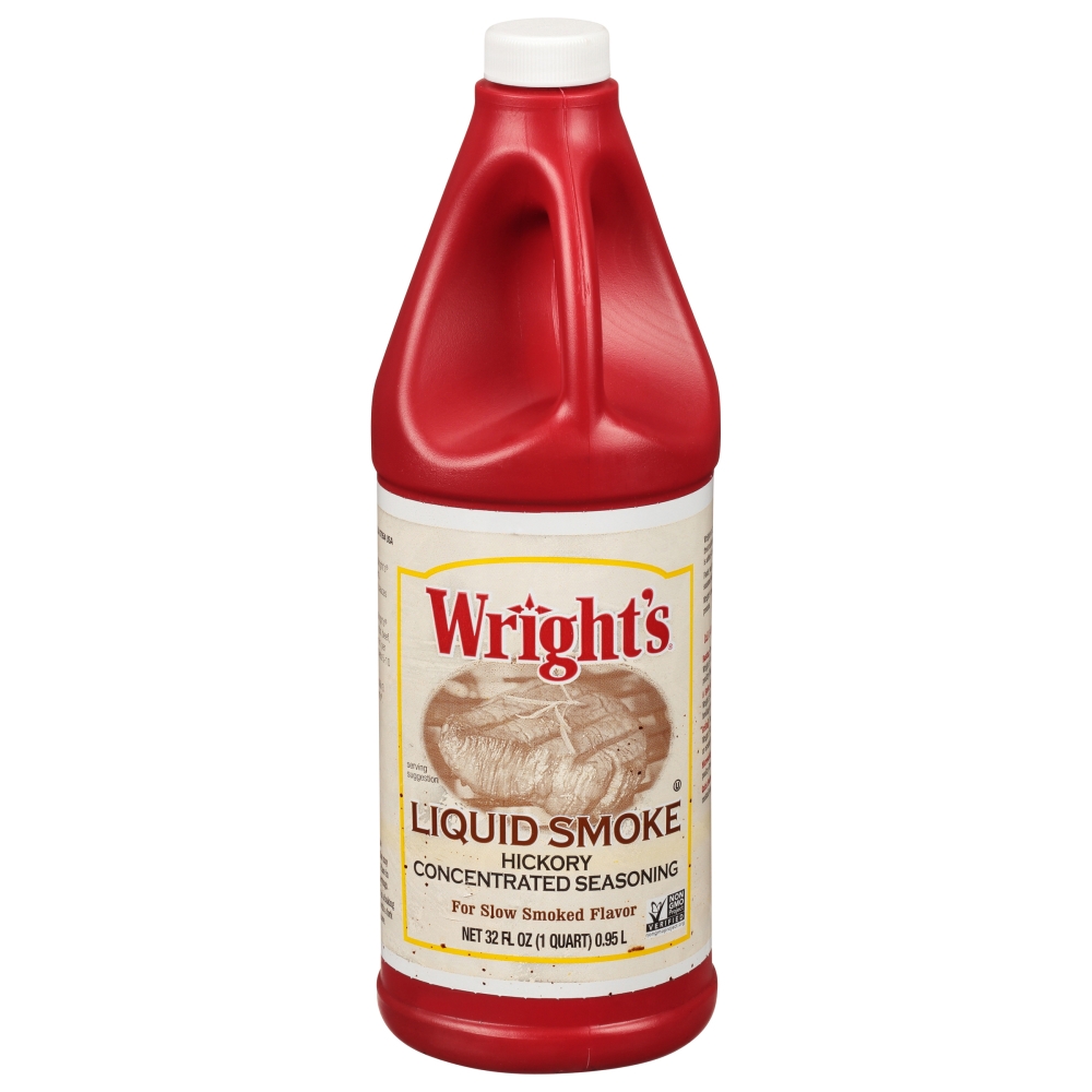 Wrights Hickory Flavored Liquid Smoke, 32 oz. bottle -- 12 per case