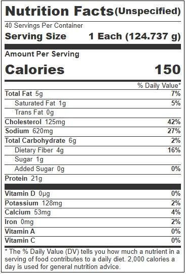 Social Kitchens 4.4 Ounce Premium Raw Shrimp Burger, 0.28 Pound -- 4 Per Case