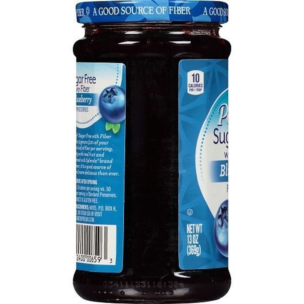 Polaner Sugar Free Blueberry Preserve with Fiber, 13 Ounce -- 12 per case