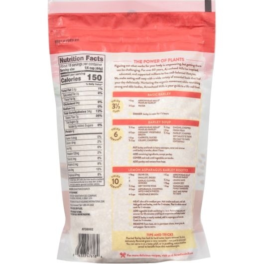 Arrowhead Mills Organic Pearled Barley, 28 Ounce -- 6 per case