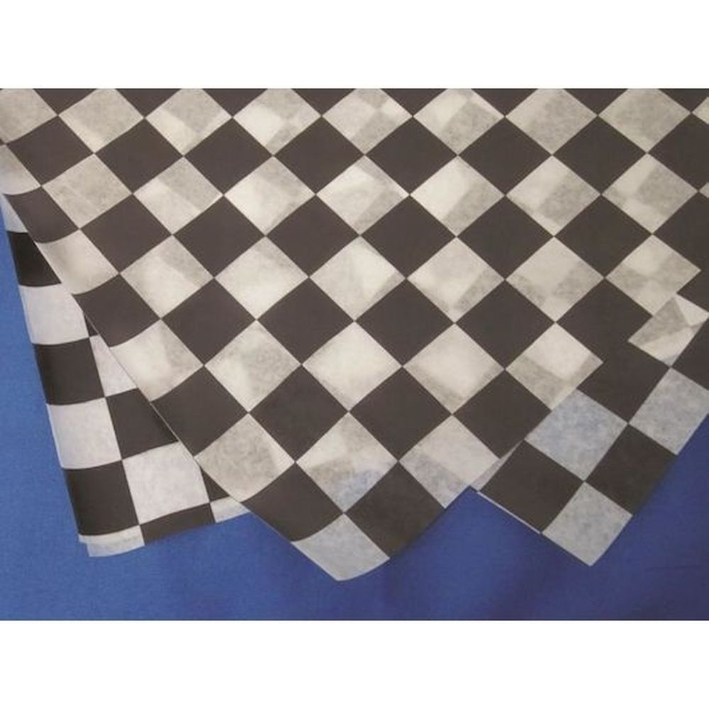 Durable Packaging Black Check Wax Sheets, 1000 Count -- 2 Per Case