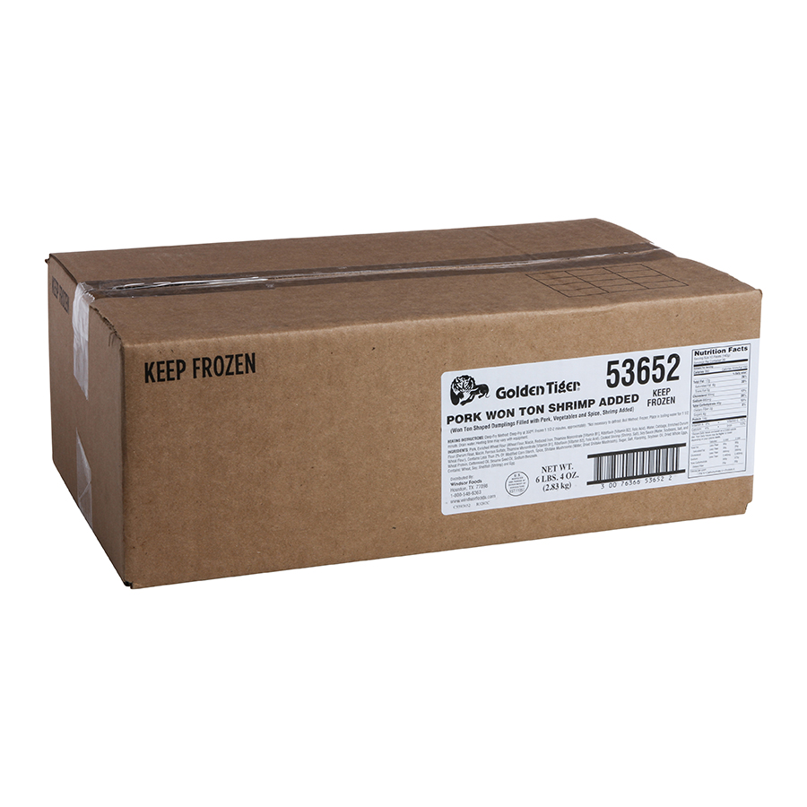 Windsor Golden Tiger Pork and Shrimp Won Ton, 0.5 Ounce -- 200 per case.
