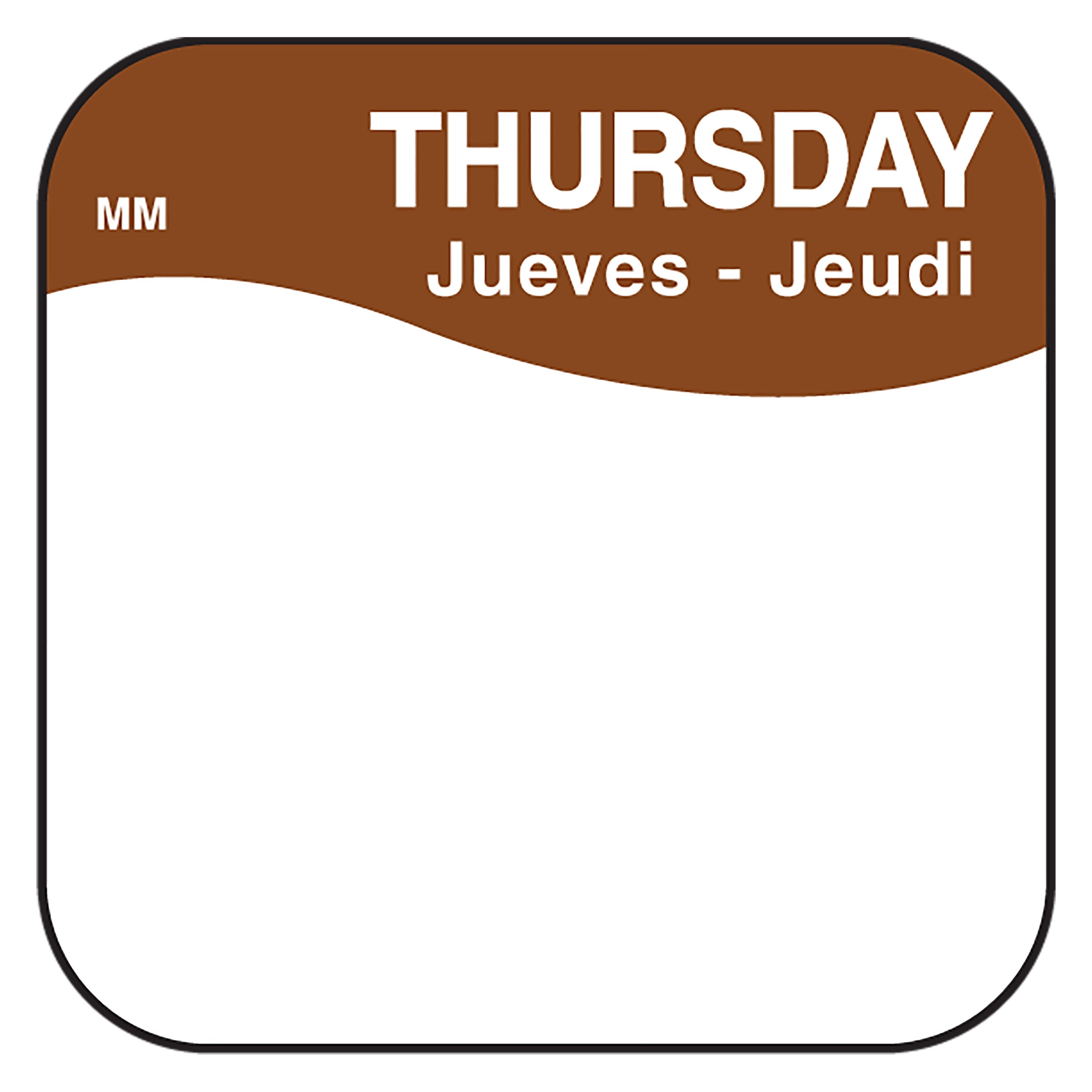 Daymark Movemark Thursday Movemark Day Of The Week Labels, 2000 Count -- 12 Per Case