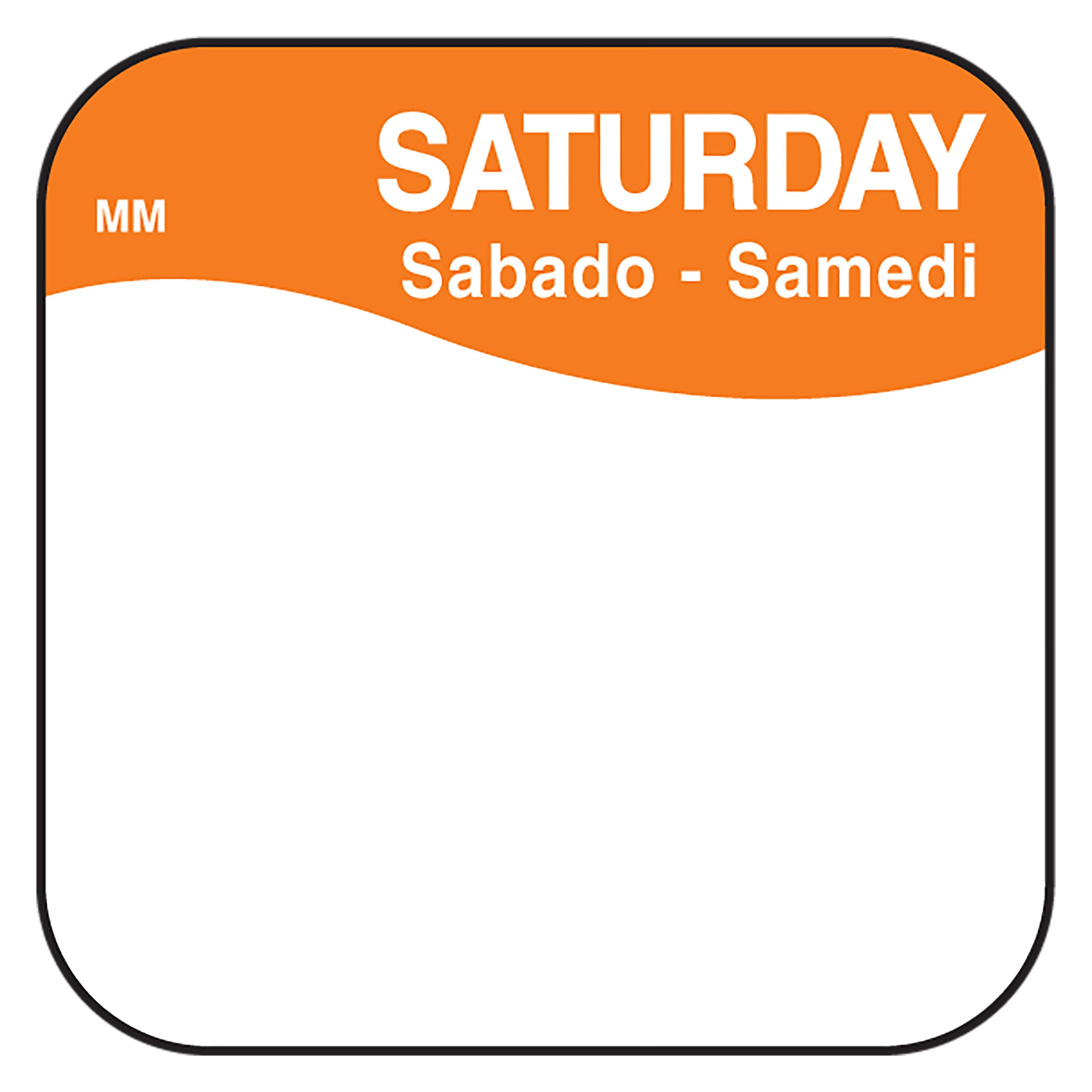 Daymark Movemark Saturday Movemark Day Of The Week Labels, 2000 Count -- 12 Per Case