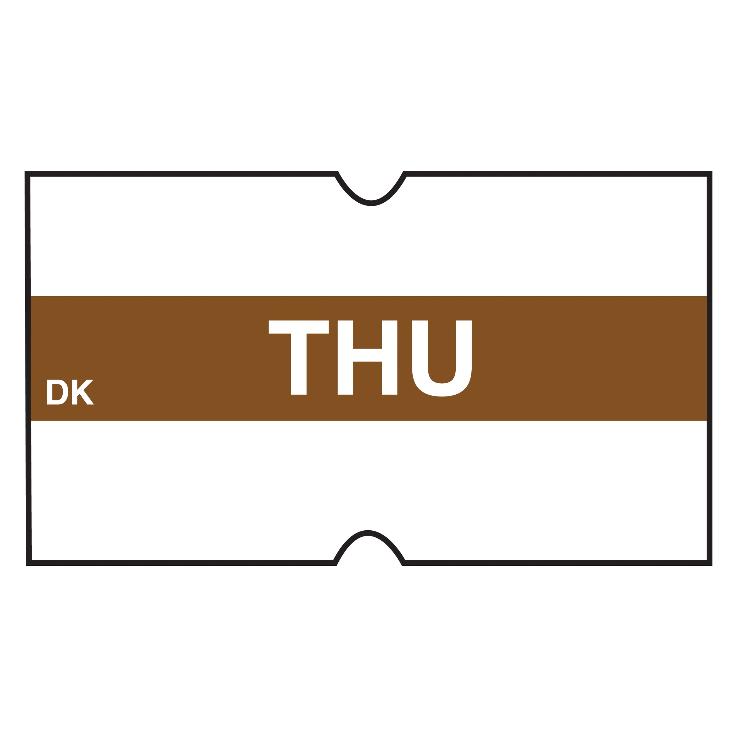 Daymark Thursday Duramark Dm4 2-line Brown Date Coder Label, 750 Count -- 8 Per Case