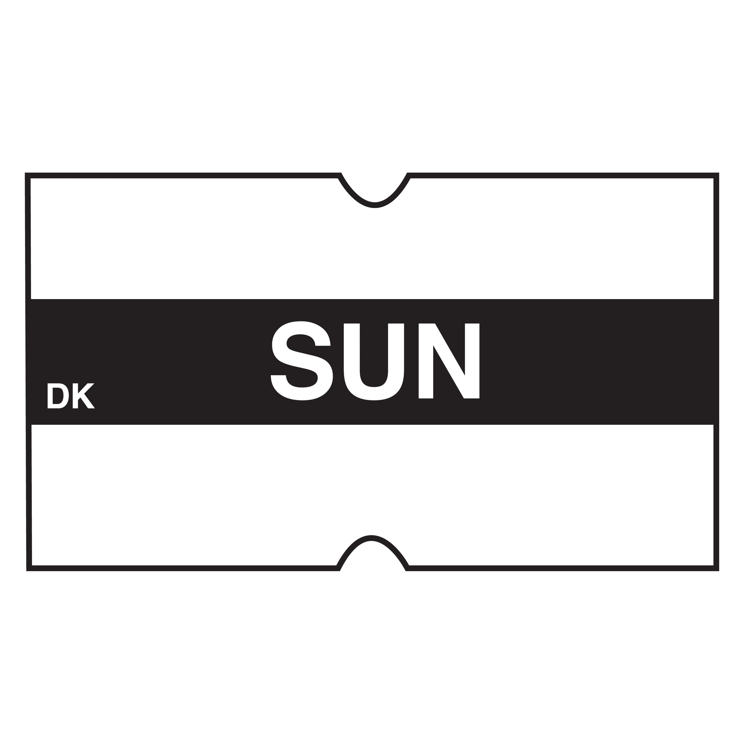Daymark Sunday Duramark Dm4 2-line Black Date Coder Label, 750 Count -- 8 Per Case