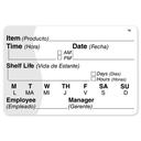 Daymark 2 x 3 inch Bilingual Label, 500 count per roll -- 12 rolls per case.