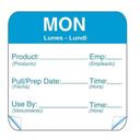 Daymark ToughMark 2 x 2 inch Monday Day of the Week Shelf Life Label, 500 count - 12 per case