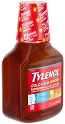Tylenol Cold plus Flu Severe Warming Honey Lemon Liquid, 8 Fluid Ounce -- 24 per case