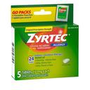 Zyrtec Allergy Indoor and Outdoor Allergies 10mg Tablets - 5 count per pack -- 36 packs per case