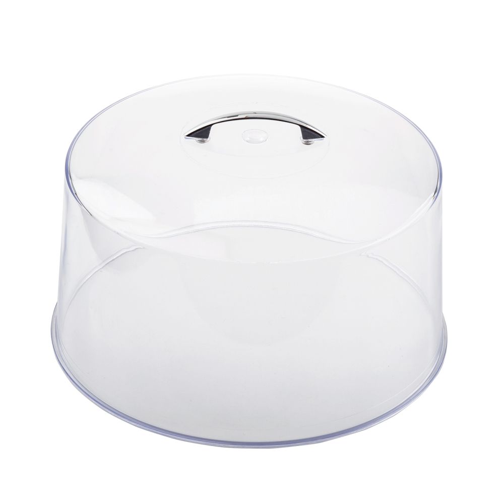 Tablecraft Clear Cake Dome With Metal Handle, 12 X 12 X 7.5 Inch -- 6 Per Case