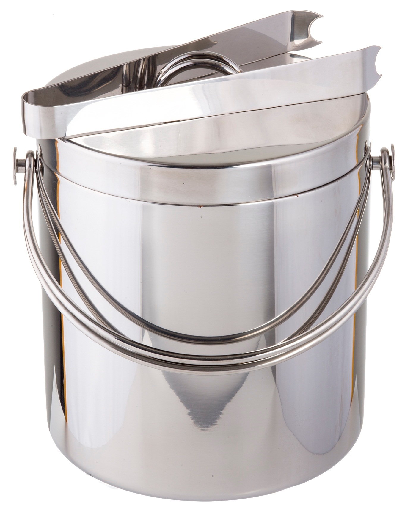 Tablecraft Stainless Steel Double Wall Ice Bucket with Tong -- 10 per case