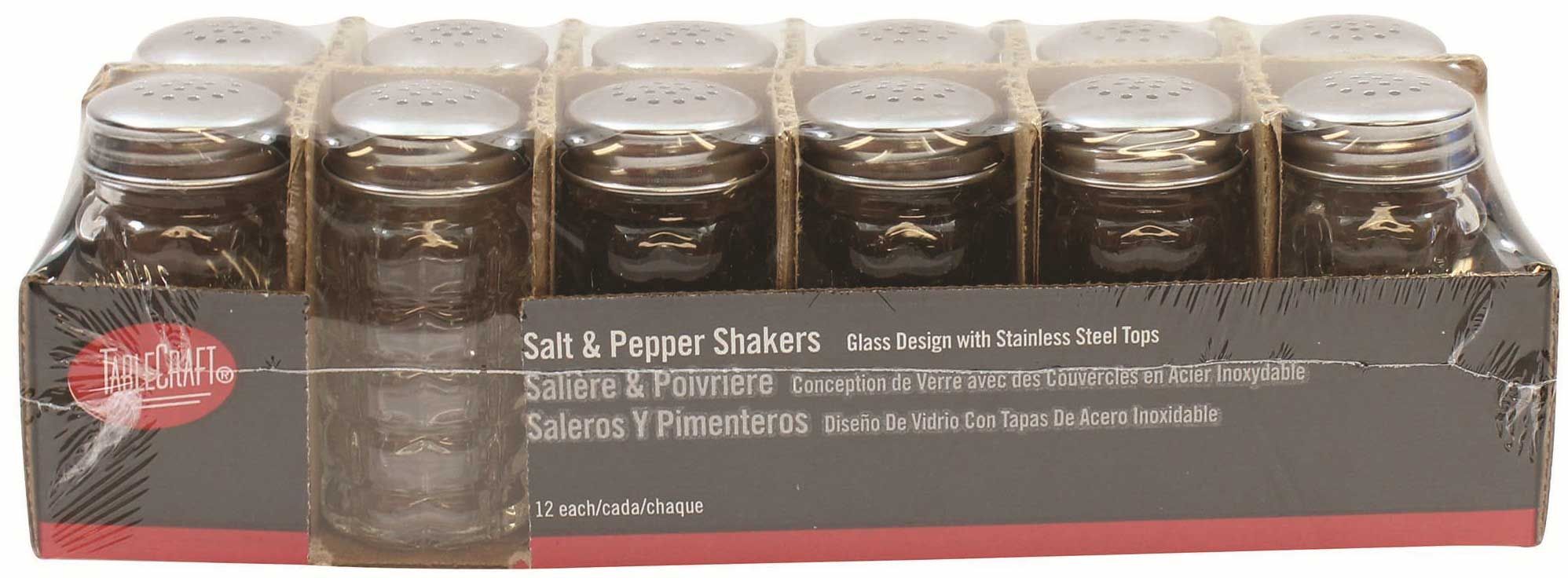 Tablecraft Stainless Steel Top Nostalgia Salt And Pepper Shaker, 1.5 Ounce, 12 Count -- 4 Per Case