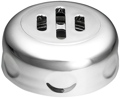 Tablecraft Chrome Plated Slotted Shaker Top Only, 12 Count -- 6 Per Case