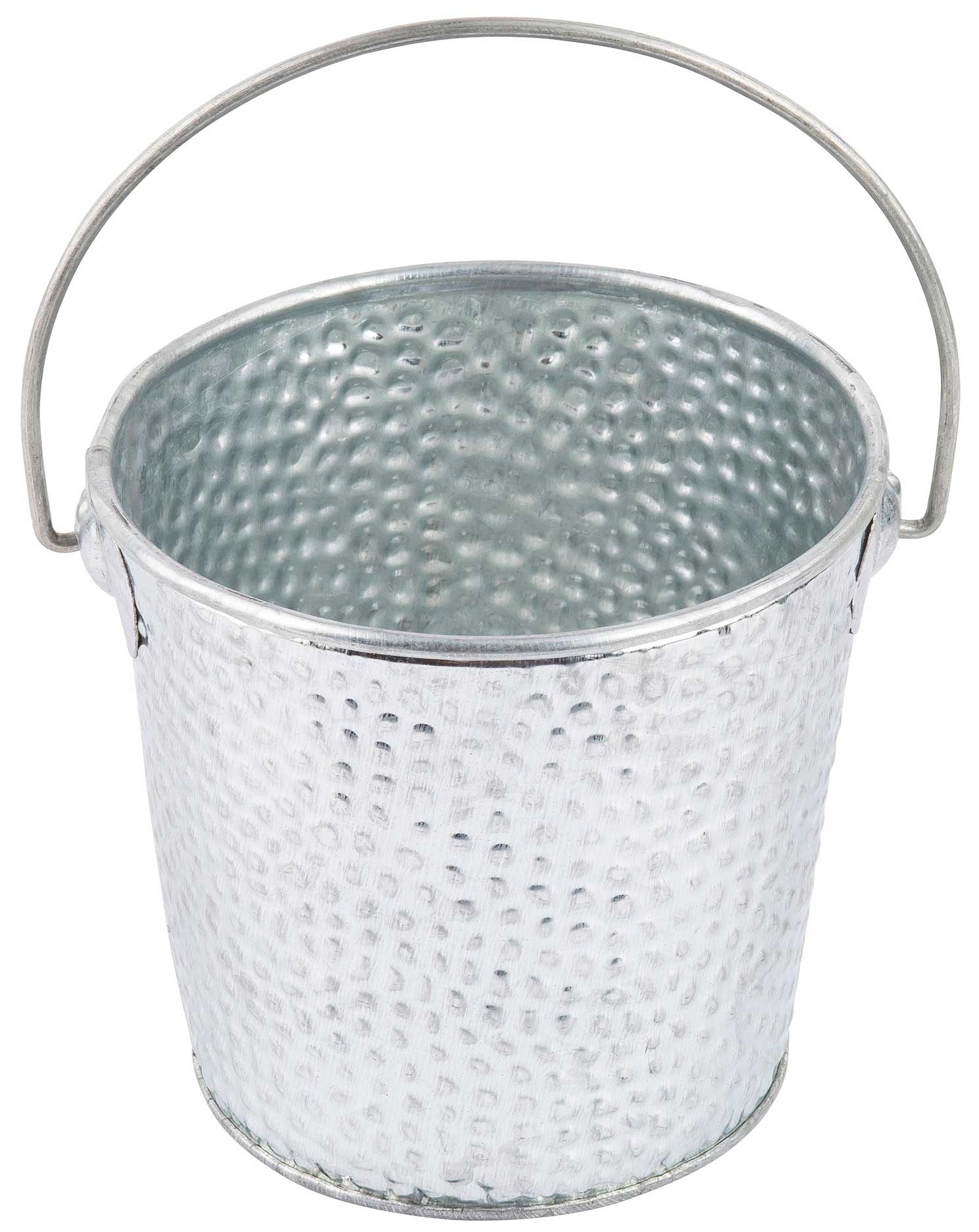 Tablecraft Galvanized Appetizer Pail, 4 x 4 inch - 12 count per pack -- 12 pack per case