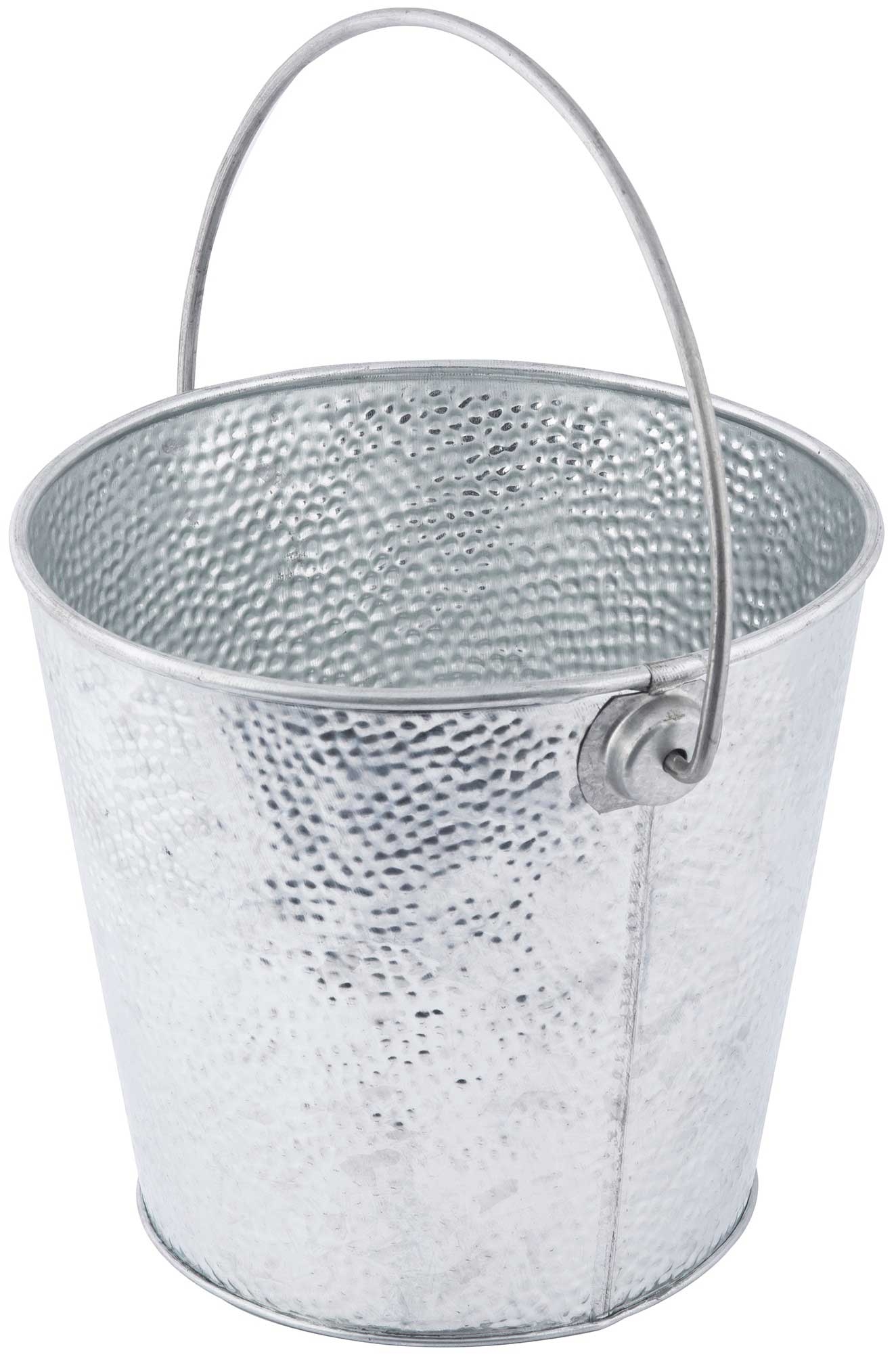 Tablecraft Galvanized Round Peanut Pail, 8 x 7 inch -- 4 per case