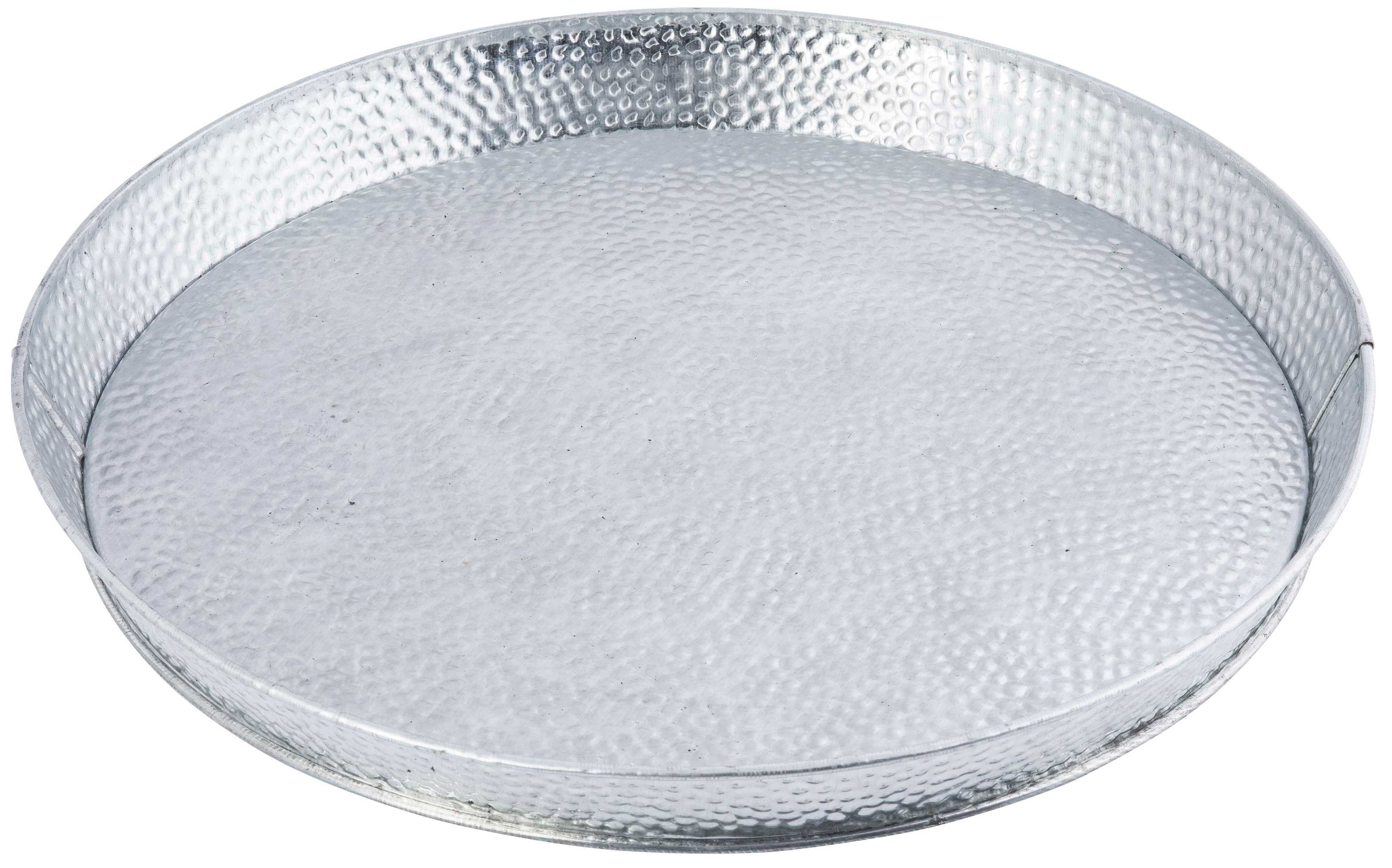 Tablecraft Galvanized Dinner Platter, 12.5 inch - 12 count per pack -- 9 packs per case