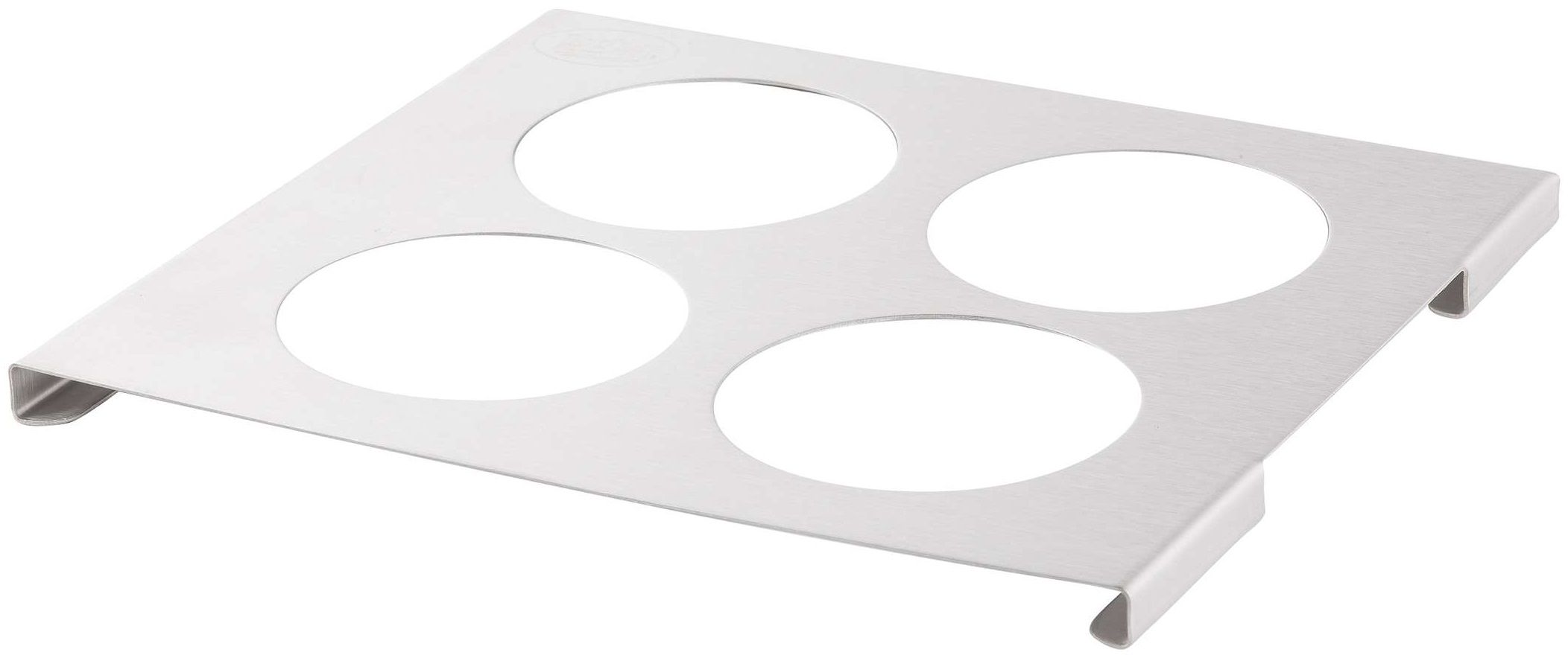 Tablecraft Stainless Steel Four Hole Template Bottle Holder, 6.25 X 7 Inch -- 12 Per Case