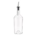 Tablecraft Clear Glass Oil Bottle with Stainless Steel Pourer, 17.5 Ounce Capacity -- 12 per case