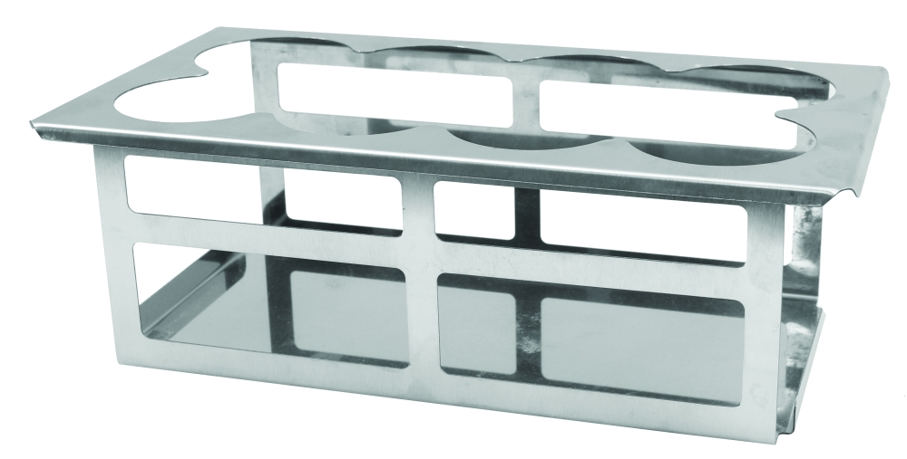 Tablecraft Stainless Steel Eight Squeeze Bottle Holder -- 6 per case