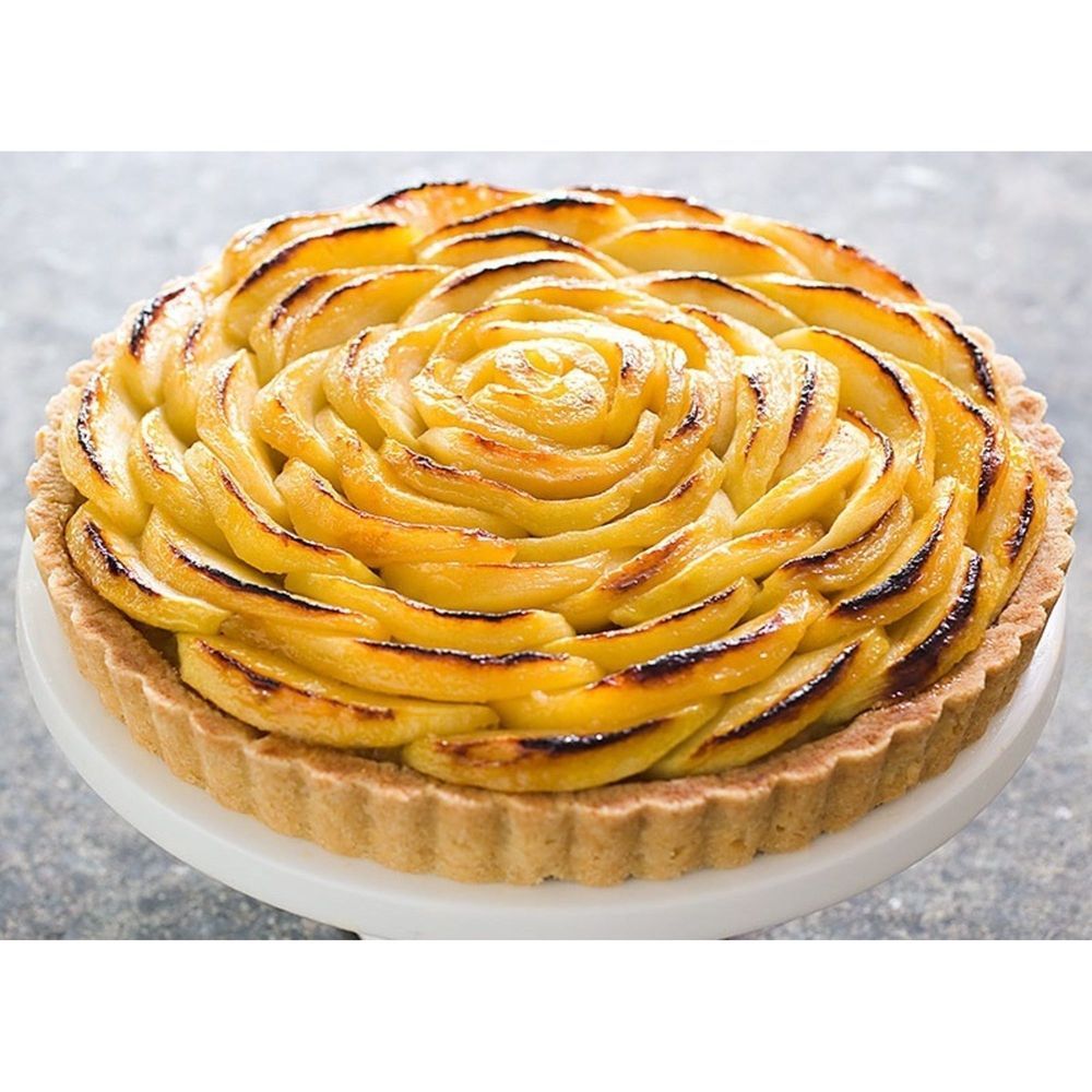 Gobel Tin Plate Round Fluted Tart Mold With Removable Bottom, 9.1 Inch Dia X 1 Inch Height Cavity