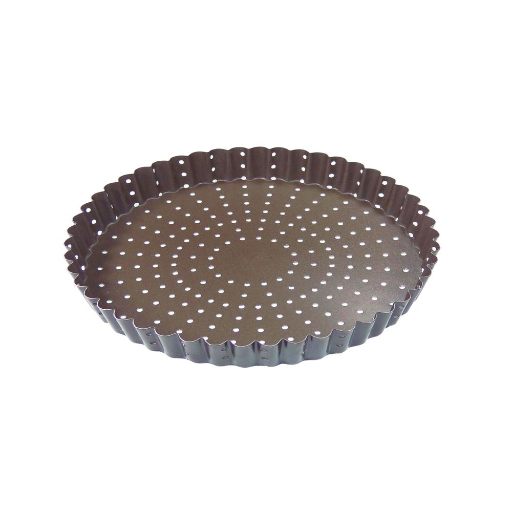 Gobel Non Stick Perforated Fluted Tart Mold, 240 Millimeter Dia x 25 Millimeter