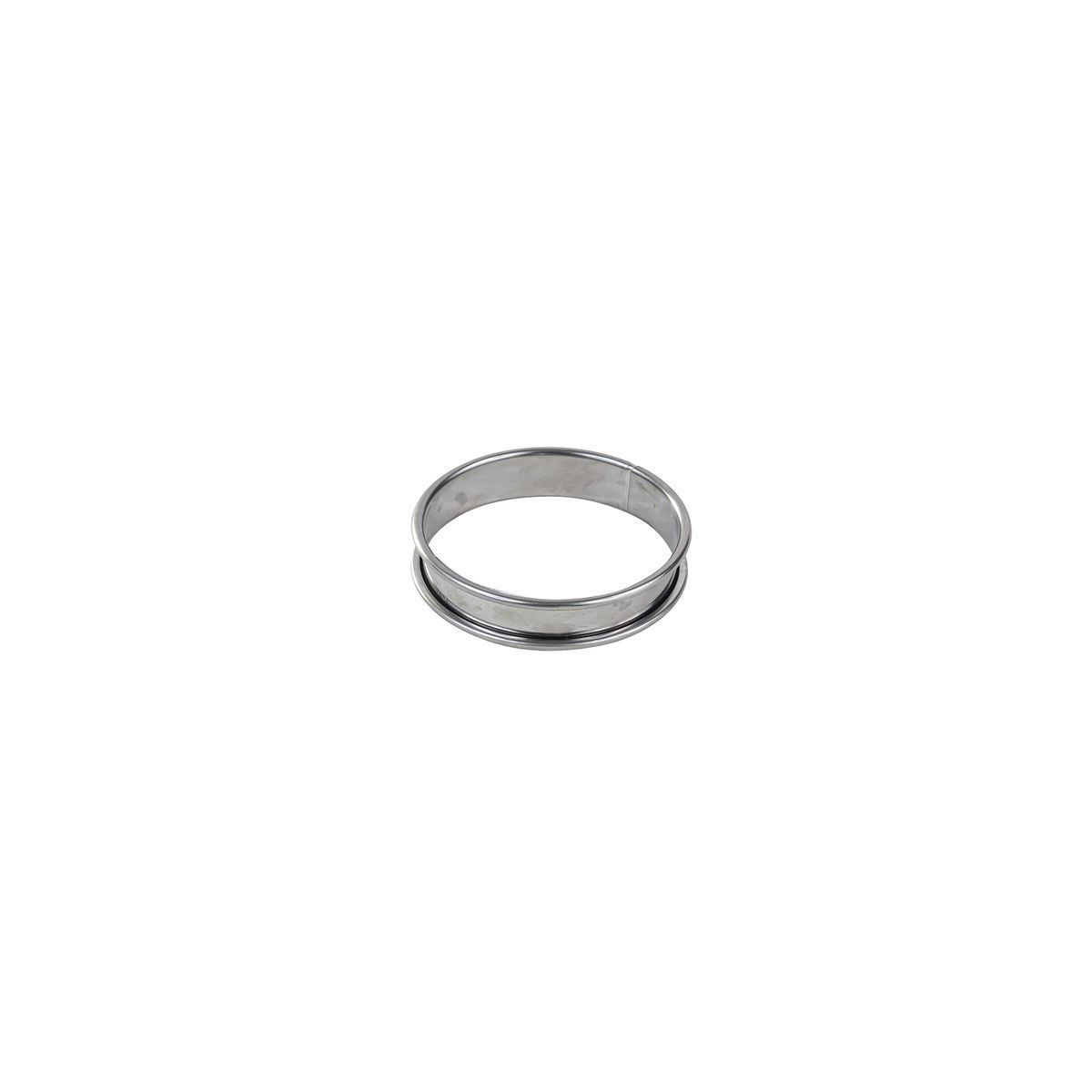 Gobel Stainless Steel Tart Ring With Rolled Edges, 3.9 Inch Diameter