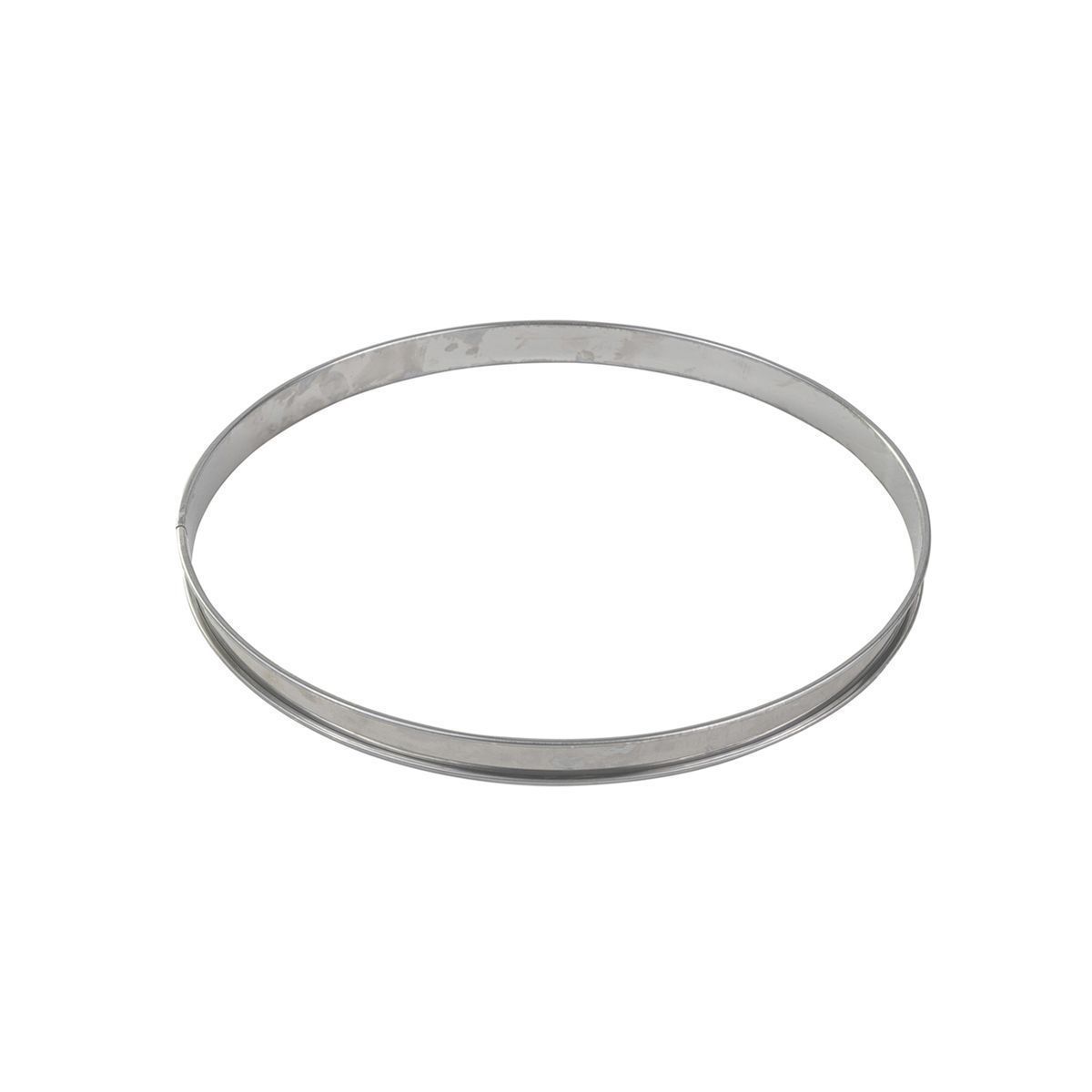 Gobel Stainless Steel Deep Tart Ring With Rolled Edges, 10.6 Inch Diameter