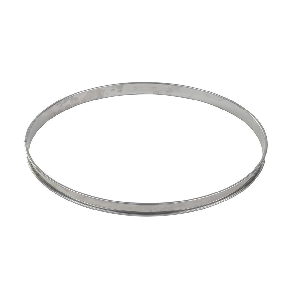 Gobel Stainless Steel Deep Tart Ring with Rolled Edges, 12.2 inch Diameter