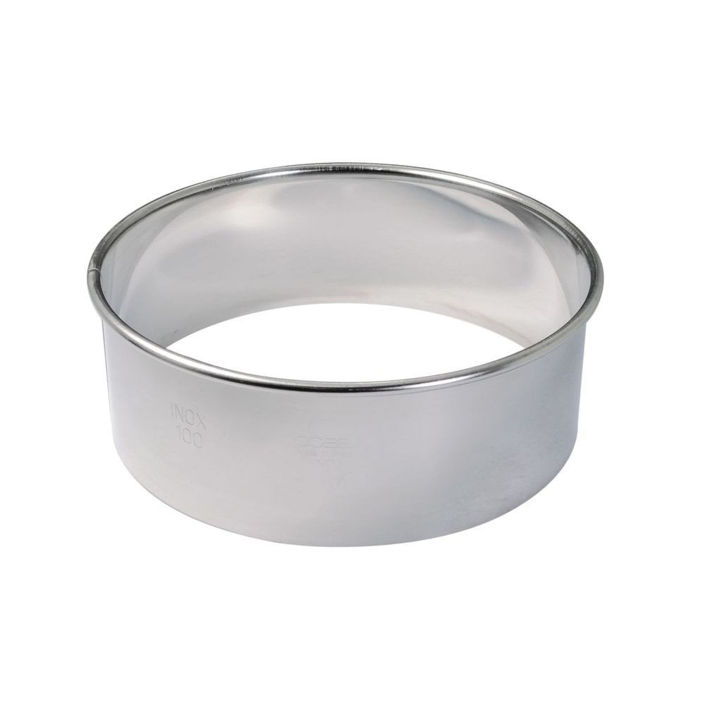 Gobel Stainless Steel Plain Round Pastry Cutter Set With Rolled Edges, 1.18 Inch X 1.57 Inch Height