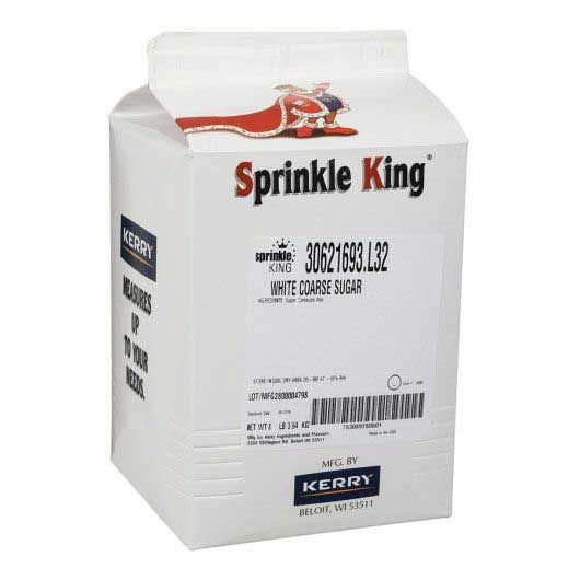 Sprinkle King White Coarse Sugar, 8 Pound -- 4 Per Case