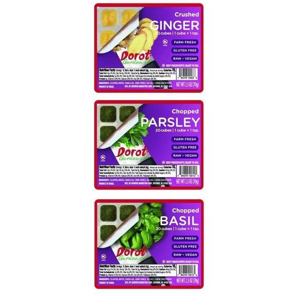 Dorot Chopped Basil Cubes, 2.5 Ounce -- 16 per case.