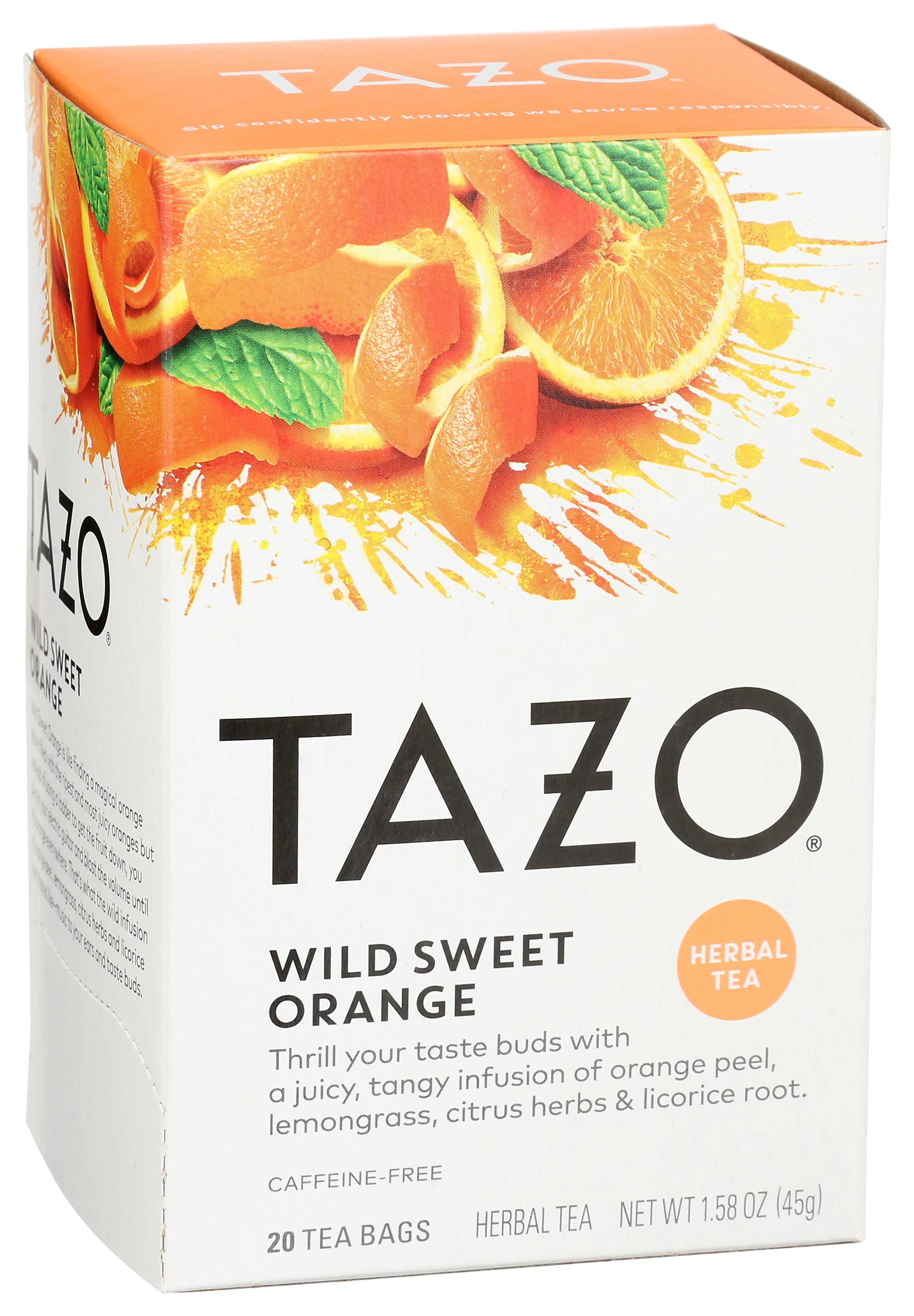 Tazo Wild Sweet Orange Tea, 20 Tea Bags -- 6 Per Case
