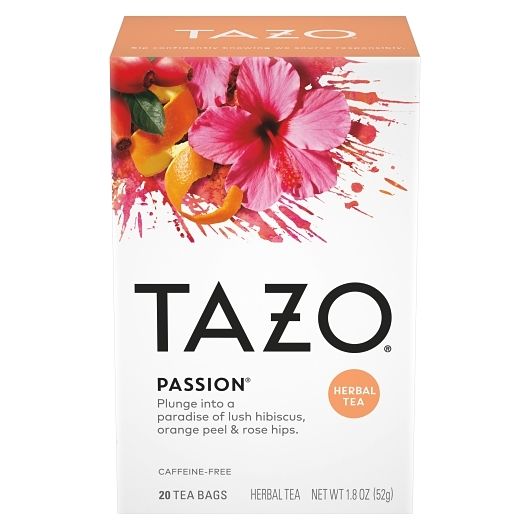 Tazo Passion Caffeine Free Herbal Tea Bag, 20 Count -- 6 Per Case