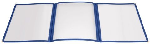 Winco Blue Triple Fold Panel Menu Cover -- 25 Per Case