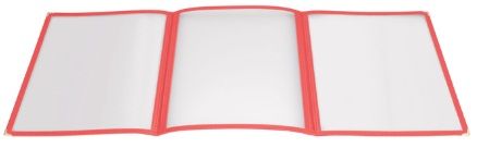 Winco Red Triple Fold Panel Menu Cover -- 25 Per Case