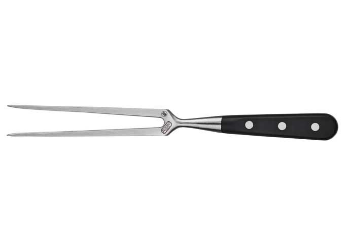 Winco Acero Triple Riveted Straight Cooks Fork With Handle, 12 Inch