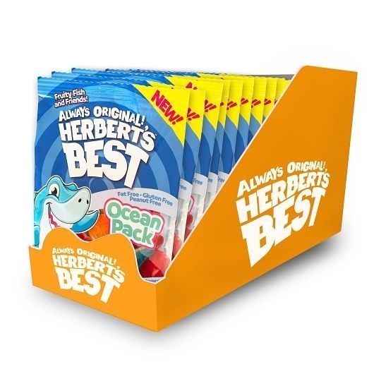Herberts Best Ocean Pack Gummi Candy, 100 Gram Peg Bag -- 12 per case