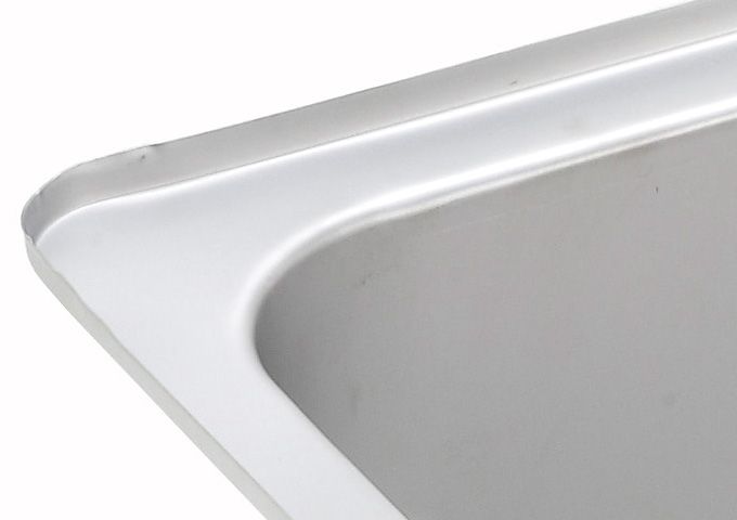Winco Stainless Steel Upright Standing Edge Full Size Spillage Pan, 6 Inch Deep -- 5 Per Case