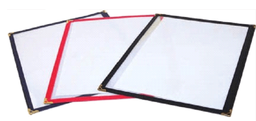Winco Burgundy Single Pocket Menu Cover -- 25 per case