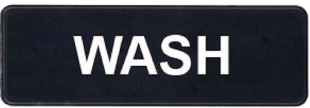 Winco Black Wash Information Sign, 3 x 9 inch -- 12 per case