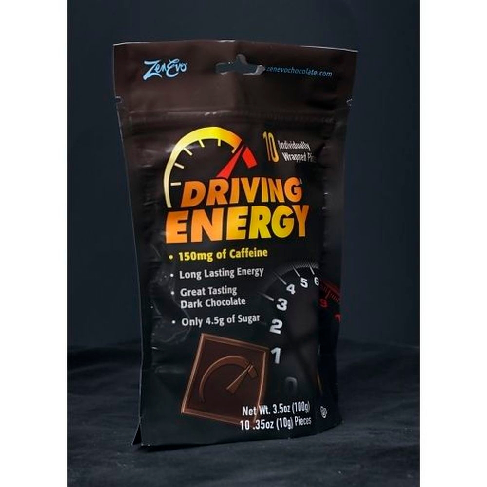 Zenevo Driving Energy Dark Chocolate, 0.35 Ounce -- 240 per case