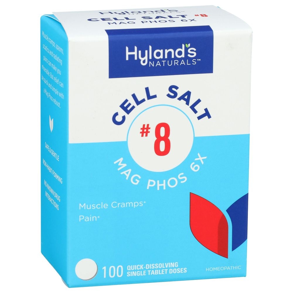 Hyland's Naturals Number 8 Mag Phos 6x Cell Salt Tablets, 100 Count